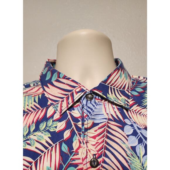 Tommy Bahama Tortola Short Sleeve Shirt Floral Pattern Size L Button-up - Picture 2 of 5